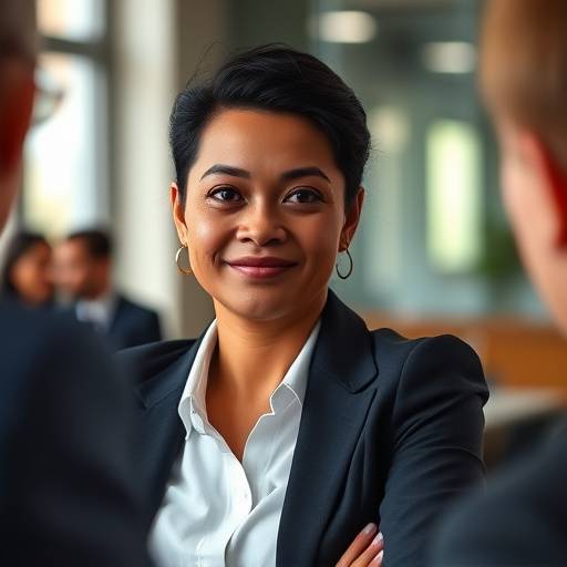 Zelfverzekerde kandidaat tijdens een sollicitatiegesprek